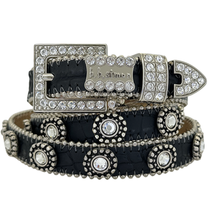 B.B. Simon Belt Alegra Fantasy Black Clear