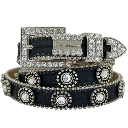 B.B. Simon Belt Alegra Fantasy Black Clear