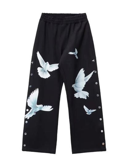 3.Paradis Freedom Doves Trackpants Black