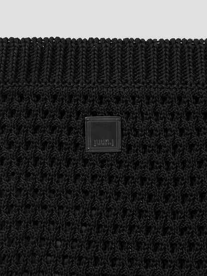 Juun.J Curly Knit Bag Black