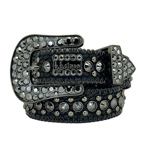 B.B. Simon Belt The Skinny Kish Black Jet Hem