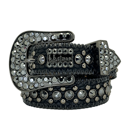 B.B. Simon Belt The Skinny Kish Black Jet Hem