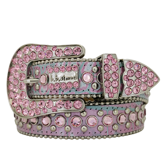B.B. Simon Belt The Skinny Kish Grey Pink