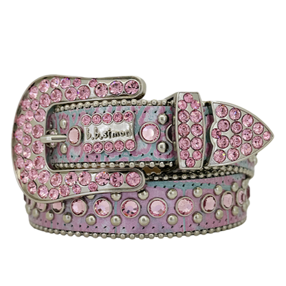 B.B. Simon Belt The Skinny Kish Grey Pink