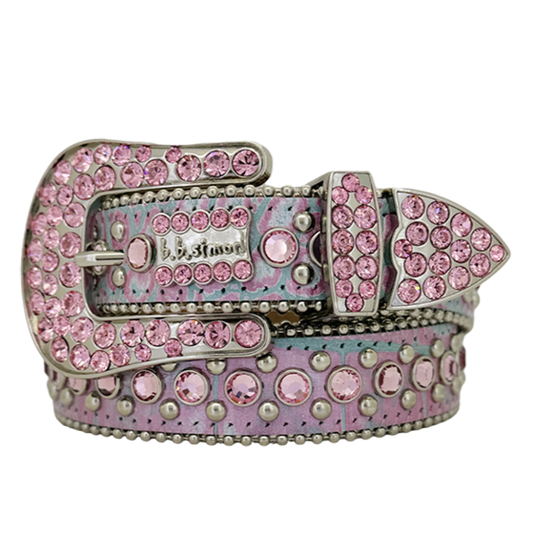B.B. Simon Belt The Skinny Kish Grey Pink