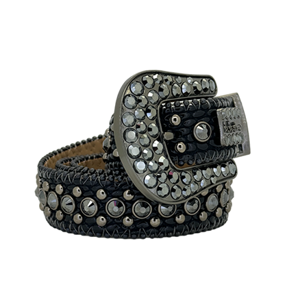 B.B. Simon Belt The Skinny Kish Black Jet Hem