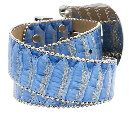 B.B. Simon Belt Classic Aqua Fish Scale