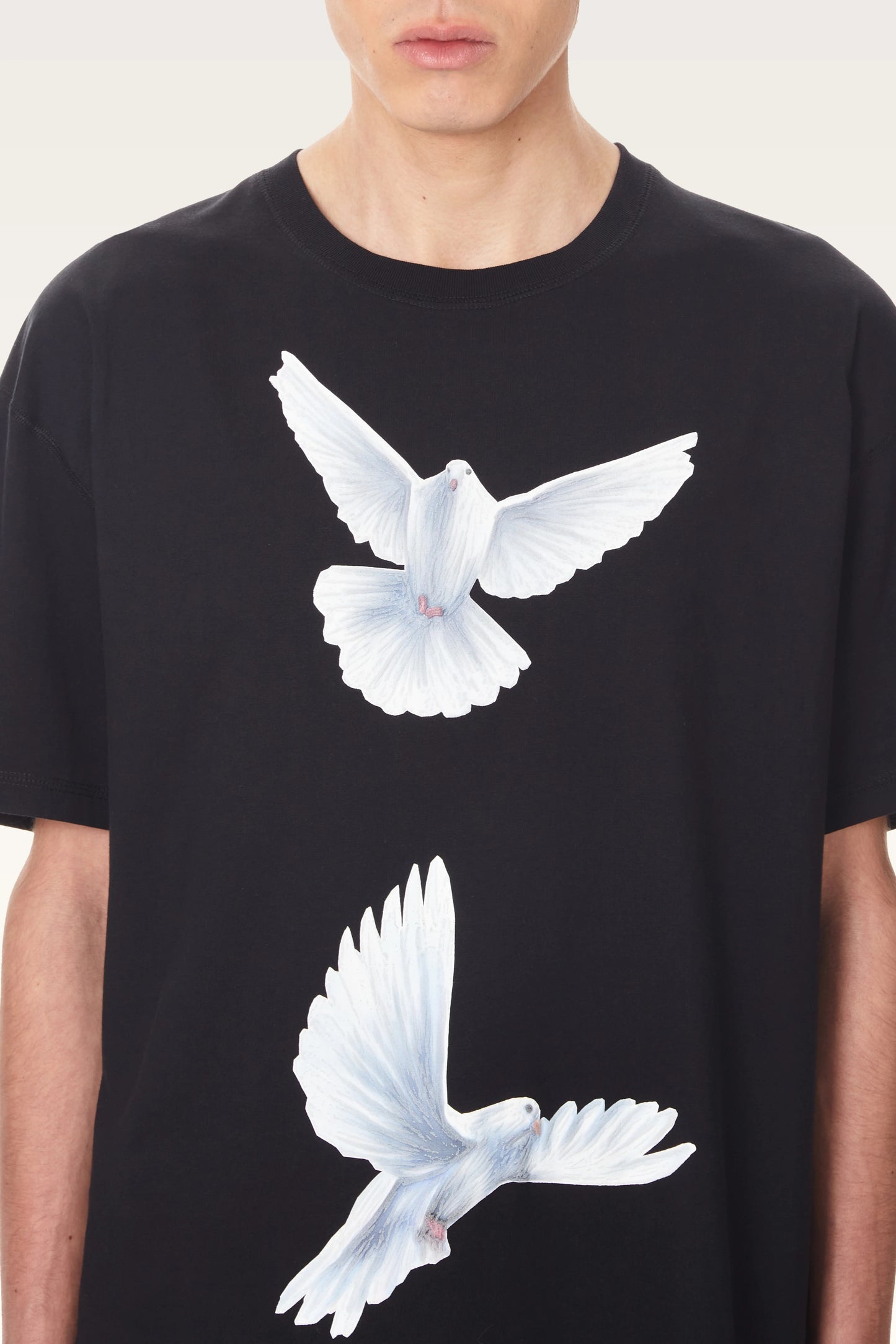 3.Paradis Freedom Dove 3D Print T-shirt Black