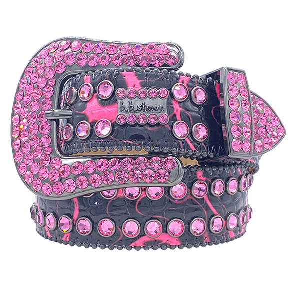 B.B. Simon Electric Darband Belt Pink