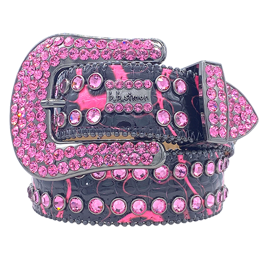 B.B. Simon Electric Darband Belt Pink
