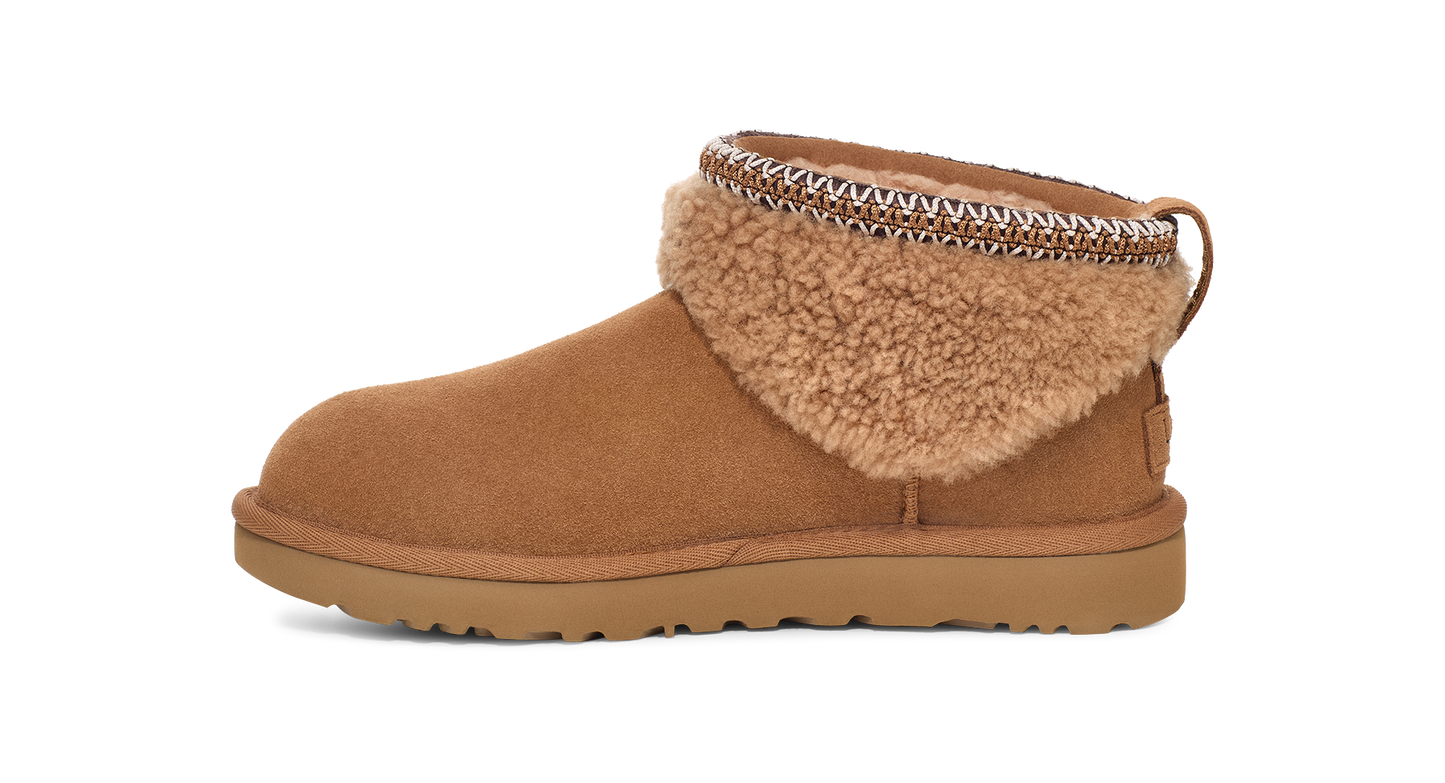 UGG W Classic Ultra Mini Maxicurly Chestnut