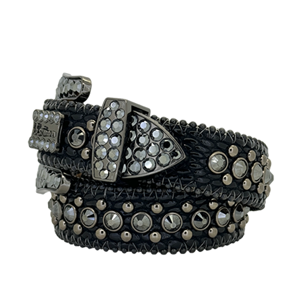 B.B. Simon Belt The Skinny Kish Black Jet Hem