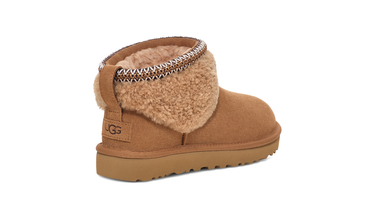 UGG W Classic Ultra Mini Maxicurly Chestnut