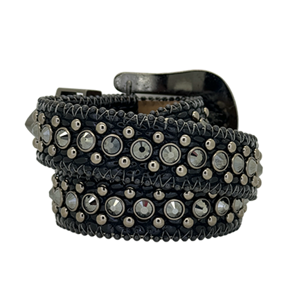 B.B. Simon Belt The Skinny Kish Black Jet Hem