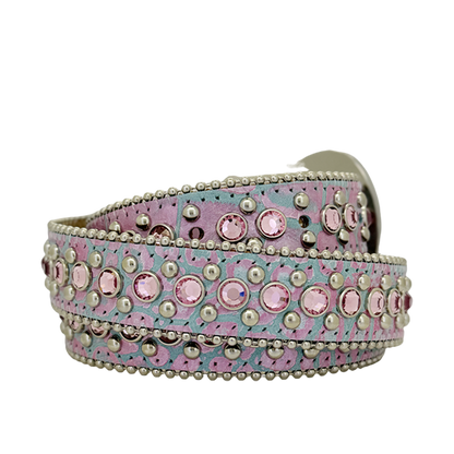 B.B. Simon Belt The Skinny Kish Grey Pink