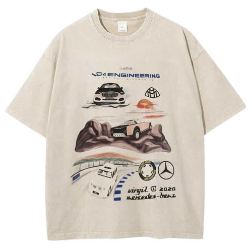 L’Art De’Automobile Tee White For Virgil Abloh Archive