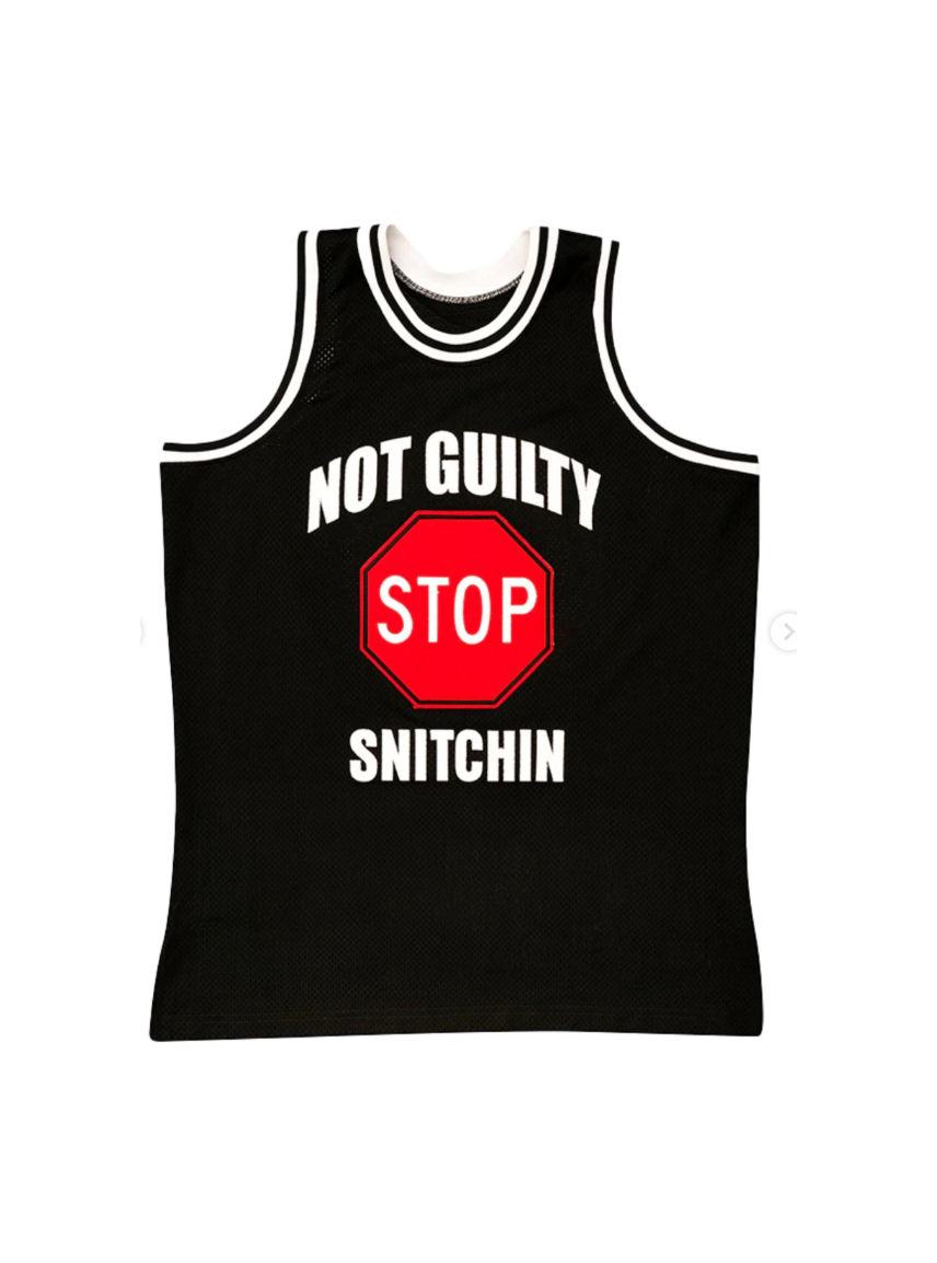 A$AP ROCKY AWGE STOP SNITCHIN BASKETBALL JERSEY