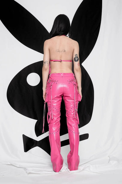 Namilia Playboy Deconstructed Handbag Bra Top Pink