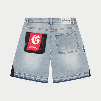 Godspeed Patchwork Denim Shorts V2 (Blue)